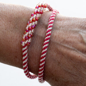 Beaded kumihimo bracelet.